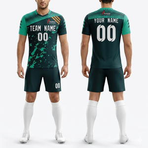 Fournisseur en gros propose des vêtements de football respirants 100 % polyester pour équipes, options de coupe courte, marque privée, prix direct usine - Product Image 1