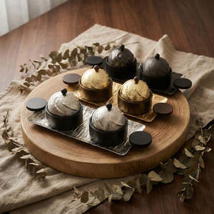 Luxury Polished Gold Metal Dome Lid Serving Bowl Set for Party Dry Fruit Candy Nut Serving Collection Wholesale - Product Image 6