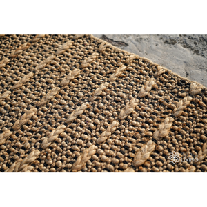 Tapis en jute tissé à la main RTS, épaisseur 5 mm |   Mélange de jute et de coton |   Tissu plat en fibres naturelles - Product Image 5