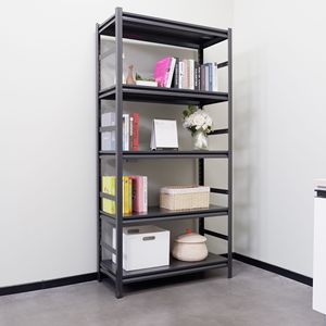 Scaffalatura Metallica Robusta a 5 Ripiani, Unità di Stoccaggio Regolabili con Capacità di Carico di 900 kg per Cucina, Garage, Dispensa, Dimensioni H63 L31.5 - Product Image 2