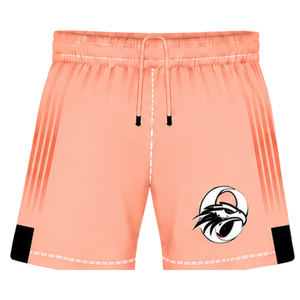 Pantalones Cortos de Rugby Personalizados Color Durazno Negro, Cintura Elástica, Transpirables, Ligeros, para Entrenamiento en Equipo, Uniformes Deportivos - Product Image 1