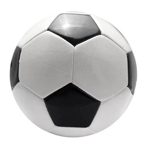 Ballon de football classique noir et blanc à motif uni - Product Image 1