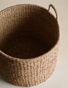 Seagrass <b>Large</b> Round Tall Storage <b>Basket</b> Handmade Storage <b>Basket</b> Wholesale eco-friendly Made in Vietnam - Product Image 6