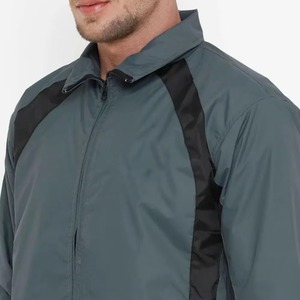 Chaqueta Cortavientos con Cremallera para Hombre, Color Sólido, Estilo Casual para Exteriores, Material de Poliéster, Cuello Camisero, Corte Regular, Estilo Otoñal - Product Image 6