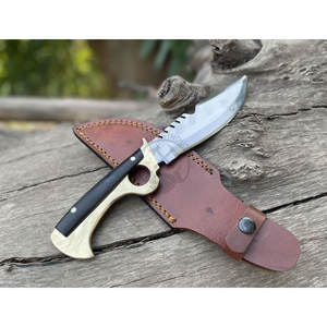 Nouveau Couteau de Chasse Daryl The Walking Dead Haut de Gamme Fait Main, Lame Full Tang en Acier à Haute Teneur en Carbone de 6,5 pouces, Manche en Bois Pakka et Laiton - Product Image 1