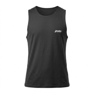 Black Wide Shoulder Crew Neck Slim Fit Tank Top Gym Fitness <b>Running</b> Vest Athletic <b>Singlet</b> Sports Jersey Wholesale - Product Image 1