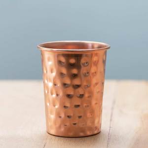Gobelet en cuivre martelé fait main |   Vaisselle en cuivre de qualité supérieure pour l'eau |   Fournisseur et exportateur en gros - Product Image 5