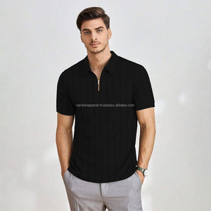 Nardon Apparel - Polo de Cuello Alto con Cierre de Cremallera, Estilo Clásico, 100% Cachemira Pura, Manga Corta - Product Image 1