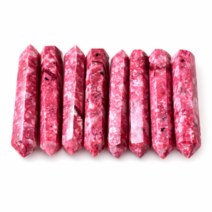 Chakralume Natural Thulite Crystal Pointer Tower Hand Polished <b>Pink</b> Gemstone for Reiki Meditation Chakra Energy <b>Healing</b> Decor - Product Image 6