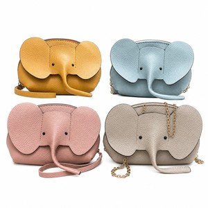 Mini bolso cruzado con forma de elefante, bonito bolso de hombro con cadena de cuero PU, bolso con forma de animal para niñas y mujeres, regalo - Product Image 4