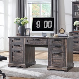 Pine Wood <b>Rustic</b> <b>Desk</b> Organizer Weathered Finish - Wholesale Handcrafted Storage - Product Image 1