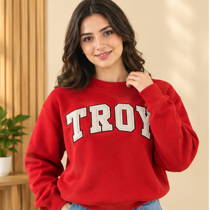 Suéter de cuello alto personalizado con estampado de letras Troy para fraternidad, bordado de letras griegas, ropa de capítulo, ropa con espíritu universitario - Product Image 2