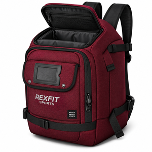 Housse de transport de ski protectrice pour le voyage, sac d'équipement à motif personnalisé avec intérieur rembourré, fermeture éclair robuste et design de rangement pratique - Product Image 1