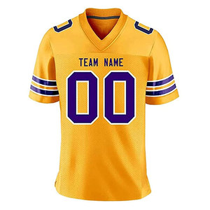 Men Adults American Football Sports Jersey Custom Design Polyester Sportswear Short Sleeve Football Game Practice Jersey - Product Image 2