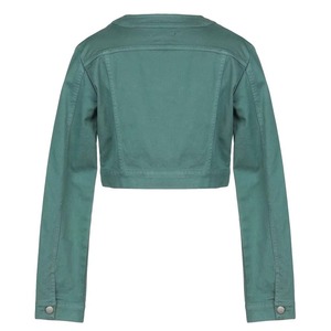 Veste en jean pour femme, style boyfriend oversize, manches longues, effet usé, tenue décontractée, fournisseur OEM - Product Image 1