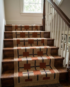 Tapis de couloir géométrique en jute fait main, style bohème rustique avec franges, pour entrée, salon, chambre, décoration de sol - Product Image 3