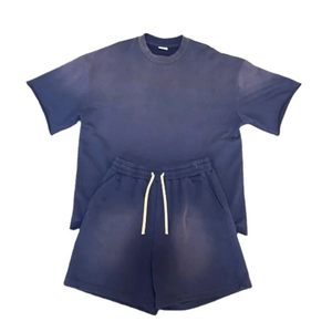 Women's Hooded Zip-Up Cropped Sweatshirt 100% Cotton Casual Daily Wear Summer Two-Piece <b>Set</b> Quick Dry - Product Image 2