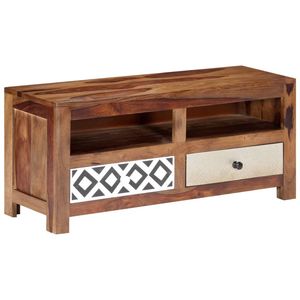 Supporto TV Sheesham in legno massello 35.4 "x 11.8" x 15.7 "dimensioni elegante TV Stand - Product Image 3