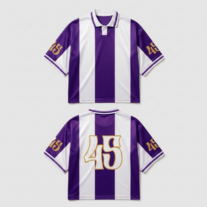เสื้อฟุตบอลอเมริกันสไตล์เรโทร คอปกโปโล ผ้าตาข่ายน้ำหนักเบา ระบายอากาศได้ดี เหมาะสำหรับใส่ลำลองทุกวัน - Product Image 6