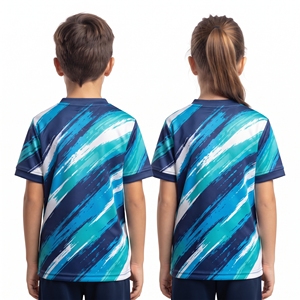 Camiseta Deportiva Sublimada con Cuello en V para Niños, Unisex, Personalizada, Jersey Deportivo Estampado para Niños y Niñas, Ropa Deportiva Informal, Fabricación de Camisetas - Product Image 6