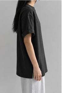 T-shirt décontracté d'été pour femme à manches courtes, style streetwear, avec logo, sur mesure OEM/ODM, grande taille, en polyester/coton tricoté - Product Image 2