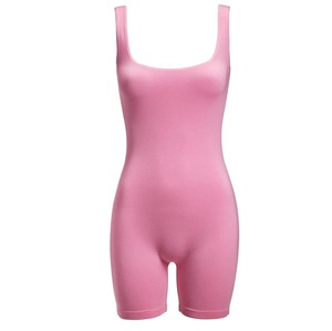 Mono de yoga sin mangas para mujer embarazada, personalizado al por mayor, con vuelo, moldeador, para entrenamiento, body, pelele, de elastano, ropa de club - Product Image 3