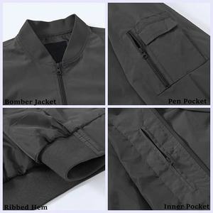 แจ็คเก็ตบอมเบอร์สำหรับผู้ชายและผู้หญิงเสื้อกันลมคอตั้งสไตล์ฮิปฮอปผ้าทอแบบลำลอง - Product Image 6