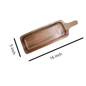 Platos de madera rectangulares modernos para servir, platos largos y sostenibles para el hogar o la boda, diseño sólido para uso en restaurantes - Product Image 3