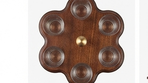 Support à verres en bois massif de qualité supérieure, design moderne pour salon, étagère de rangement durable, type non pliable - Product Image 2