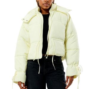 Veste d'hiver pour femme, doudoune épaisse à capuche, manteau matelassé léger, coupe-vent chaud pour femme - Product Image 1