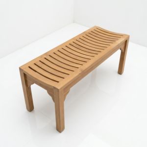 Banc de jardin en teck sans dossier profilé pour l'extérieur, mobilier de terrasse pour hôtels de luxe, complexes hôteliers, clubs de plage et projets commerciaux - Product Image 1