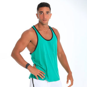 Opciones de Tallas Grandes Disponibles, Camiseta sin Mangas de Color Sólido, Personalizable, Elástica y Transpirable para Gimnasio y Deportes para Hombre - Product Image 3