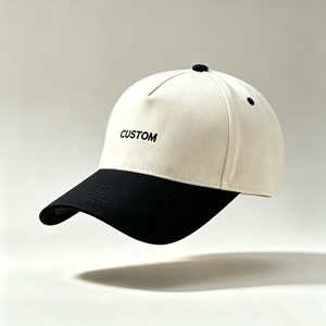 Casquette de baseball en coton bicolore à 5 panneaux personnalisée en gros avec logo personnalisé, casquette de sport unisexe - Product Image 2