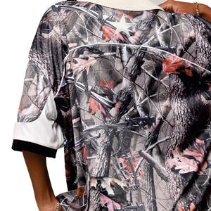 Camiseta Deportiva de Fútbol Americano para Mujer, Estilo Oversize, con Estampado de Camuflaje, Sublimación, Poliéster, Ropa Urbana, Personalizable - Product Image 3
