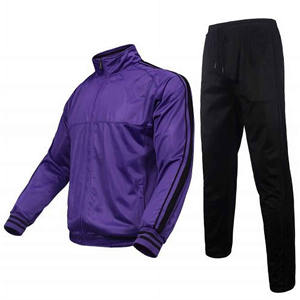 Ensembles de survêtements pour hommes en polyester personnalisés OEM, avec fermeture éclair intégrale, de haute qualité, décontractés, ensembles de jogging, survêtements de sport personnalisés - Product Image 1