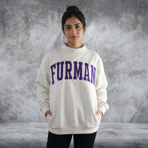 เสื้อสเวตเชิ้ตโอเวอร์ไซส์คอเต่าพิมพ์ลายสำหรับผู้หญิง แบรนด์ Furman สำหรับฤดูใบไม้ร่วงและฤดูหนาว ทรงหลวม ไหล่ตก ปักลายได้ตามสั่ง ผลิตจากผ้าฝ้ายฟลีซ รับผลิตแบบ OEM ODM - Product Image 6