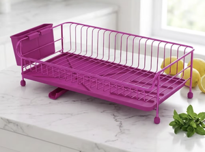 OEM/ODM Vietnam Stainless Steel Wall Mounted Dish <b>Drying</b> <b>Rack</b> Single Tier Kitchen Storage Shelf - Product Image 2