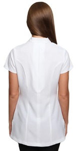 Beauty Salon Ladies Short Sleeve Beautician Spa Tunic Women Hairdressing Nail Uniform Top Work Scrub Uniform Solid Color Uniform - Product Image 3