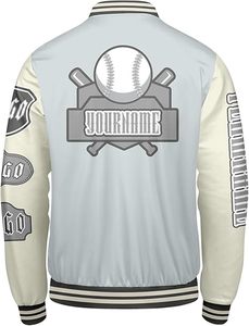 Veste d'hiver confortable pour homme, style Letterman, col montant, logo sur le devant, coupe-vent, haute qualité, écologique, à prix raisonnable - Product Image 2