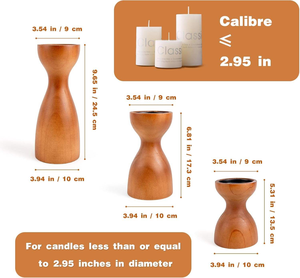 Designer <b>Wooden</b> Eco-Friendly Classic Vintage Figurine Collection Handmade Home Decor <b>Pillar</b> <b>Holder</b> Best Quality Piece MULTI - Product Image 5