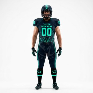 Uniformes de football en mesh extensible personnalisés avec coupe athlétique pour les équipes universitaires, compatibles avec les protège-épaules - Product Image 2