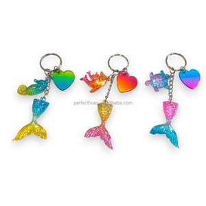 Animal patrón 3D forma Durable PS Material llaveros tienda de recuerdos parques marinos UV impresión llavero obsequios - Product Image 4