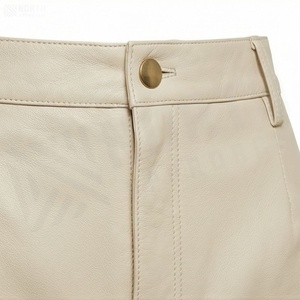 Jupe crayon mini en similicuir taille haute pour femme avec détail latéral à lacets, couleur unie, style sexy, à porter toute l'année - Product Image 4