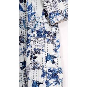 Kimono indien fait main en coton Kantha pour femme et homme, élégant, style japonais, patchwork floral, idéal pour la plage ou comme peignoir, cadeau d'été - Product Image 2