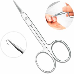 Ciseaux à cuticules en acier inoxydable, lame courbée, pour manucure, pédicure, coupe des sourcils, ciseaux de beauté - Product Image 3