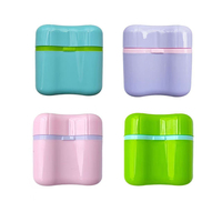 Boîte de nettoyage pour prothèses dentaires avec plateau de drainage, étui de rangement portable pour appareils orthodontiques et gouttières nocturnes