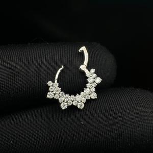 Anillo Minimalista de Diamante CVD para Septum con Diseño de Doble Halo y Calibre 16G - Product Image 4