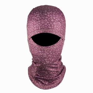 Pasamontañas para Exteriores con Estampado de Leopardo Morado, 100% Poliéster, para Adultos, 56-58cm, Impresión por Transferencia de Calor - Product Image 1