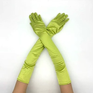 Gants longs en satin élastique chromé pour soirées vintage, gants de cosplay pour femmes, gants pour robe de mariée - Product Image 6