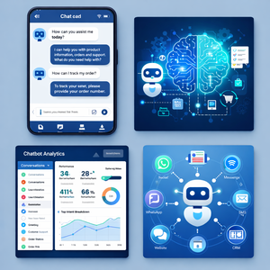 ซอฟต์แวร์ chatbot ขององค์กรสำหรับระบบอัตโนมัติที่สนับสนุนลูกค้าด้วย NLP Ai Engine การรวมระบบคลาวด์แบบเรียลไทม์ - Product Image 1